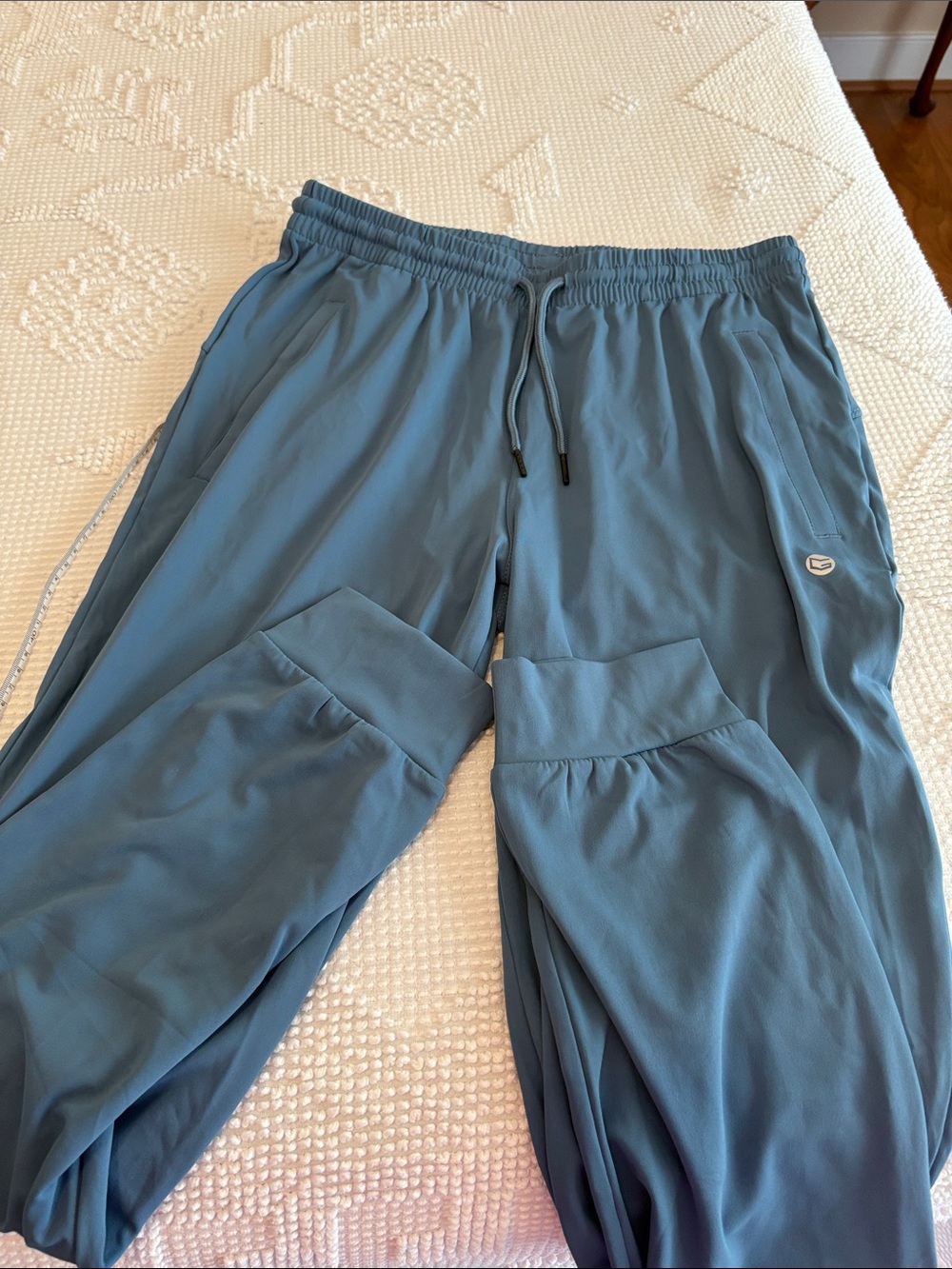 G Gradual Women's Joggers Pants with Zipper Pockets Stretch Medium, Blue